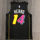 NBA Miami Heat HERRO #14 Black Top Quality Hot Pressing 1:1 Quality