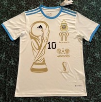 2023 Argentina 10#MESSI Champion Commemorative Edition 3 Stars Fans Version Soccer Jersey