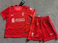 21/22 Liverpool Home Kids 1:1 Quality Soccer Jersey
