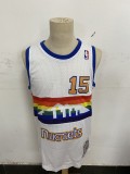 NBA Nuggets # 15 Anthony snow mountain white top Mesh Jersey 1:1 Quality