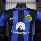 23/24 Inter Milan Home Blue Player New AD 1:1 Quality Soccer Jersey（宝）