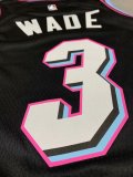 NBA Heat black Wade No. 3 1:1 Quality