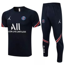 21/22 PSG Paris Jordan Royal blue Short-sleeved Trouser Suit 1:1 Quality Soccer Jersey