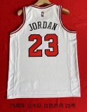 Chicago Bulls 75th Jordan #23 White Hot Pressing 1:1 Quality Men NBA Jersey