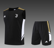 22/23 Juventus Vest Training Suit Kit Black 1:1 Quality Training Jersey