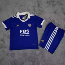 22/23 Leicester City Home Kids Soccer Jersey
