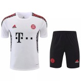 21/22 Bayern White Training Short Suit 1:1 Quality Soccer Jersey