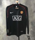 2007-2008 Manchester United 2RD Away Long Sleeve 1:1 Retro Soccer Jersey