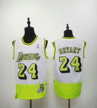NBA Lakers 24 retro stitching white green 1:1 Quality