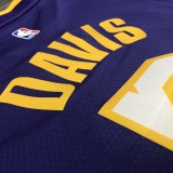 NBA Lakers Vintage purple V-neck 3 Davis with chip 1:1 Quality