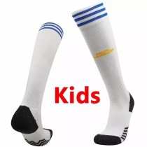 21/22 Real Madrid Home Kids White Socks 1:1 Quality Soccer Jersey