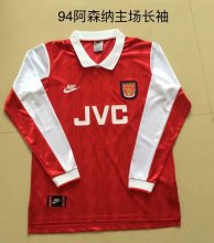 1994 Arsenal Home Long sleeve 1:1 Quality Retro Soccer Jersey