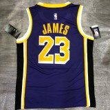 NBA Laker crew neck retro purple 23 James with chip 1:1 Quality
