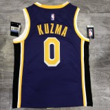 NBA Laker crew neck retro purple 0 Kuzma with chip 1:1 Quality