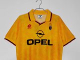 1995-1996 AC Milan Away Yellow Retro Soccer Jersey