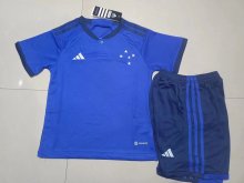 23/24 Cruzeiro Home Blue Kids Soccer Jersey