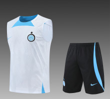 22/23 Inter Milan Vest Training Suit Kit White 1:1 Quality Soccer Jersey
