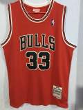 NBA Mitchell & Ness bull 33 red 1:1 Quality