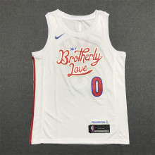 23 NBA 76ers MAXEY #0 White City Edition 1:1 Quality NBA Jersey