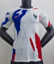 22/23 French Training White Blue Player 1:1 Quality Soccer Jersey