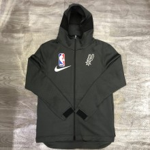 NBA spurs warm-up training appearance hooded zipper jacket with chip 1:1 Quality