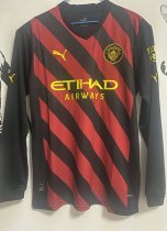 22/23 Manchester City Away Long Sleeve Fans 1:1 Quality Soccer Jersey