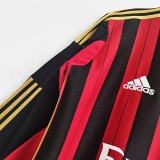 2013-2014 AC Milan Home Long Sleeve 1:1 Retro Soccer Jersey