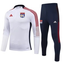 21/22 Lyon White Half Pull Sweater Tracksuit 1:1 Quality Soccer Jersey