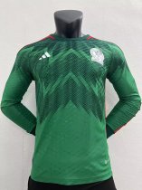 22/23 Mexico Home Long Sleeve Player 1:1 Quality Soccer Jersey
