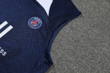 22/23 PSG Vest Training Suit Kit Dark Blue 1:1 Quality Training Shirt