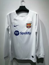 23/24 Barcelona Away Long Sleeve Fans 1:1 Quality Soccer Jersey