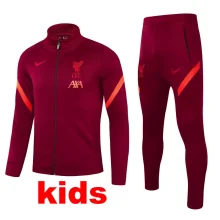 21/22 Liverpool Red Kids Jacket Tracksuit 1:1 Quality Soccer Jersey