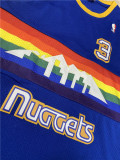 NBA Nuggets # 3 Lverson Snow mountain blue top Mesh Jersey 1:1 Quality