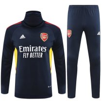 22/23 Arsenal Training Suit Royal Blue High-collar 1:1 Quality Training Jersey