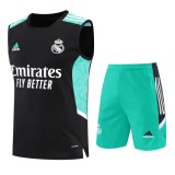 21/22 Real Madrid Vest Training Suit Kit Black 1:1 Quality Training Jersey