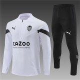22/23 Valencia Training Suit White 1:1 Quality Training Jersey