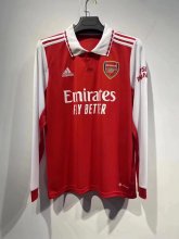 22/23 Arsenal Home Long Sleeve Fans 1:1 Quality Soccer Jersey