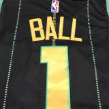 22/23 Hornets BALL #1 Black City Edition 1:1 Quality NBA Jersey