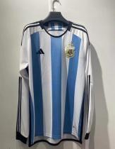 22/23 Argentina Home 3-Stars Long Sleeve Fans 1:1 Quality Soccer Jersey