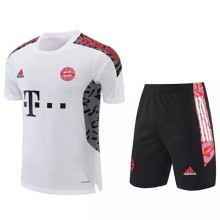 21/22 Bayern White Training Short Suit 1:1 Quality Soccer Jersey