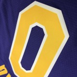 NBA Laker crew neck retro purple No.0 Nixon with chip 1:1 Quality