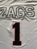NCAA University of Gonzaga #1 white university Jersey 1:1 Quality