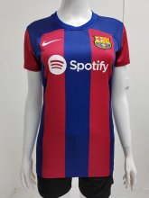 23/24 Barcelona Home Red 1:1 Quality Women Soccer Jersey