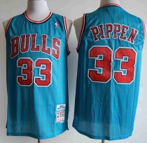 NBA Chicago Bull #33 Pippen blue mesh 1:1 Quality