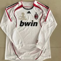 2006-2007 AC white long sleeve away 1:1 Quality Retro Soccer Jersey