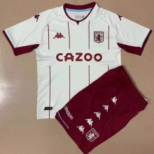 21/22 Aston Villa Away Kids 1:1 Quality Soccer Jersey