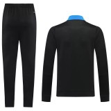 21/22 Real Madrid Black black webbing Jacket Tracksuit 1:1 Quality Soccer Jersey