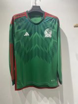 22/23 Mexico Home Long Sleeve Fans 1:1 Quality Soccer Jersey