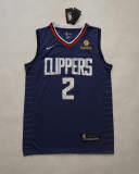 NBA New season Express (new fabric print) Leonard city version 2 dark blue, black, white 1:1 Quality