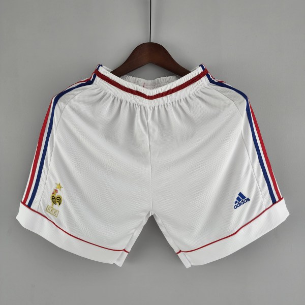 1998 France White Retro Shorts